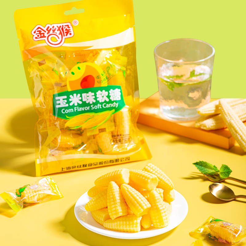 金丝猴_玉米糖 经典怀旧软 硬糖 结婚庆喜糖办公室休闲零食糖果 玉米软糖/袋