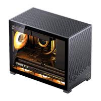 乔思伯（JONSBO）D32 STD乔思伯D32PRO桌面紧凑型小机箱玻璃侧透 支持MATX背插主板 240水冷 Type-C游戏电脑机箱 D32 PRO黑+TH240水冷+ZA120B风扇