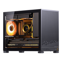 乔思伯（JONSBO）D32 STD乔思伯D32PRO桌面紧凑型小机箱玻璃侧透 支持MATX背插主板 240水冷 Type-C游戏电脑机箱 D32 PRO黑+棱镜7PRO风扇6个（3正3反）