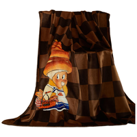 MIDO HOUSE铭都&星星人联名毛毯小毯子办公室空调沙发午睡毯盖毯 120*150cm 锦狐绒毯-奶油号角