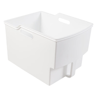 sungsa厨房橱柜收纳盒带手柄把手高位储物盒塑料吊柜高处拉手透明整理盒 大号带手柄橱柜收纳盒