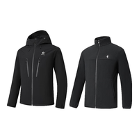 乔丹 山神pro三合一冲锋衣男外套秋冬季硬壳防风水户外登山服 黑色  L