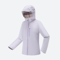 DECATHLON 迪卡侬 硬壳冲锋衣男女春秋登山防风防水单层夹克风衣运动外套MH500摩根粉-女款-轻量版2025年新