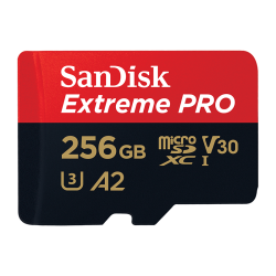闪迪 256GB TF（MicroSD）内存卡 A2 4K V30 U3 C10 至尊超