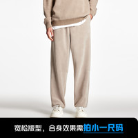 杰克琼斯秋季字母刺绣弹力宽松抽绳休闲卫裤长裤子男款男装 卡其色E11 180/88A/L