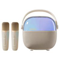 漫步者(EDIFIER)Q3【双麦版】K歌音响 无线K歌麦克风 家庭KTV音箱 智能唱歌卡拉OK套装 云岩白 Q3双麦 户外K歌便捷 云岩白