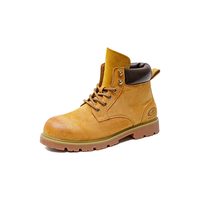 马登无界翻转大黄靴男秋冬男士马丁靴中帮真皮男鞋美式工装靴子 砂黄 42