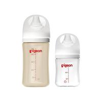 贝亲 自然实感第3代 婴儿玻璃奶瓶 160ml +PPSU奶瓶 240ml两只装