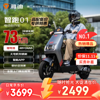 PLUS会员、今日必买：雅迪 智跑01 电动自行车 48V24Ah