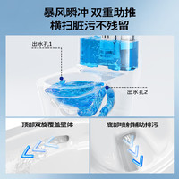 九牧 JOMOO 马桶 家用虹吸式马桶大冲力节水坐便器 易洁无棱-双旋暴风冲11396-305坑