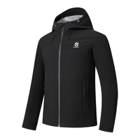 乔丹QIAODAN山神pro冲锋衣男外套运动风衣户外登山防风防雨水连帽夹克 黑色 【单冲硬壳】 L