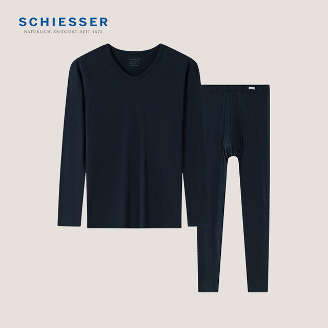 SCHIESSER 舒雅 男士  舒美棉  秋衣秋裤套装  极限俩小时