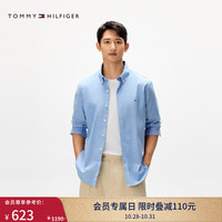 TOMMY HILFIGER25春夏新款男装牛津纺亚洲版休闲纯色条纹格子长袖衬衫外套 【纯色牛津纺】