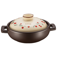 苏泊尔砂锅煲汤锅陶瓷沙锅炖汤煲家用焗煲仔饭燃气灶明火 煲仔锅（1~2人适用） 0.8L