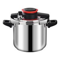 双喜（DOUBLEHAPPINESS）高压锅304不锈钢燃气电磁炉通用防爆家用压力锅22CM/7L单手开合