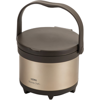 膳魔师（THERMOS）焖烧锅304钢3L多功能保温锅便携户外提锅炖汤锅TCRA-3000 GL 3L金色