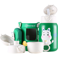 杯具熊（BEDDYBEAR）儿童保温杯316不锈钢带吸管四盖宝宝大容量水杯530ml星彩大耳狗