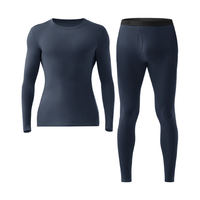 蕉内热皮3系保暖内衣男女士7A抗菌棉感秋衣秋裤套装加厚加绒秋冬季 【男士】夜深蓝 M