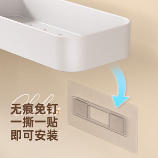 ecoco意可可卫生间置物架免打孔厕所墙上壁挂式转角收纳架E24203黄