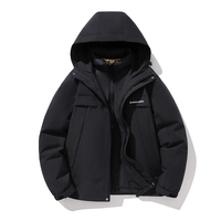 小米有品 限时秒杀丨2025冬季情侣款三合一拼保暖羽绒服外套AK03222 夜空黑 S（80-110斤）