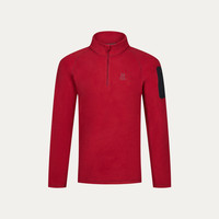 Haglöfs火柴棍Micro fleece 1/2 zip户外男女款保暖抓绒衣上衣 男款-宝石红 XXL