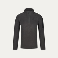 Haglöfs火柴棍Micro fleece 1/2 zip户外男女款保暖抓绒衣上衣 女款-磁铁灰 L