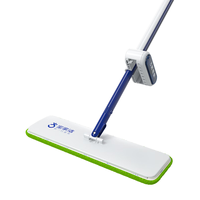 宝家洁（BAOJIAJIE）平板拖把40cm面宽135cm杆长配2拖布1个肥皂家用拖把免手洗