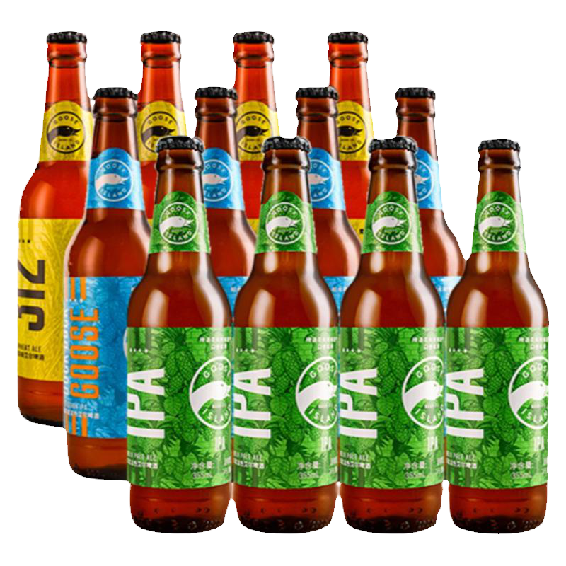 鹅岛 GOOSE ISLAND 百威鹅岛 GOOSE ISLANDIPA+嘎嘎鹅+312精酿啤酒经典组合装355ml*12瓶装整箱啤酒