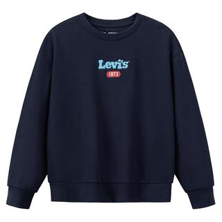 Levi's【摩托车图案】李维斯儿童卫衣男童圆领长袖2025秋装童装女 深靛蓝 130 /64 【建议身高116-122cm】
