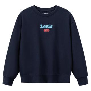 Levi's【摩托车图案】李维斯儿童卫衣男童圆领长袖2025秋装童装女 深靛蓝 130 /64 【建议身高116-122cm】