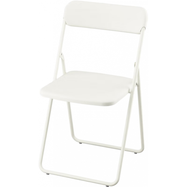 宜家 VIHALS维哈斯折叠椅学习餐椅靠背家用椅子 白色