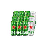 喜力 经典风味啤酒 500ml*12罐 9罐+3罐星银
