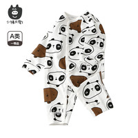 小猪大卫 纯棉宝宝哈衣简约风爬爬服 hello熊猫