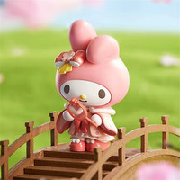 三丽鸥新韵花裳系列盲盒玉桂狗库洛米手办 儿童潮玩摆件玩具 款-美乐蒂桃花旺旺【盒装】