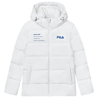 斐乐（FILA） 羽绒服男装冬季保暖连帽运动休闲长袖加厚外套开衫男装上衣 标准白-WT L 175/96A 175/96A/L