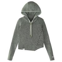 FILA 女装FUSION系列女式针织衫女士时尚休闲修身连帽织衫
