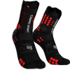 COMPRESSPORT运动袜跑步袜马拉松越野跑步高帮袜排汗运动袜子户外袜中筒 黑红4.0越野袜 T