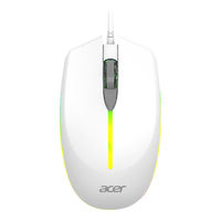  acer/宏碁 静音 有线鼠标  白灰色