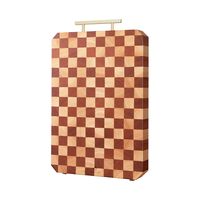 原森太 乌檀木棋盘格菜板抗菌防霉家用切菜板实木菜板水果砧板木质案板