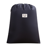 沃尊束口被子收纳袋大容量衣服棉被整理袋衣物尼龙布搬家打包袋子 藏青色-中号【抽绳束口收纳】