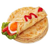 皇家小虎黄油手抓饼面皮原味儿童早餐半成品煎饼家庭装商用 黄油手抓饼1kg（100g*10片）送纸袋酱