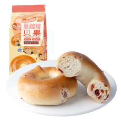 俏侬 鲜京采 蔓越莓贝果480g软欧包面包代早餐饱腹烘焙下午茶