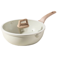 卡罗特不粘锅炒锅家用炒菜聚油不沾煎炒锅平底锅电磁炉燃气灶 24cm