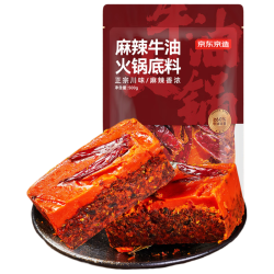 京东京造 麻辣牛油60%火锅底料500g 麻辣烫香锅四川风味牛油大于60% 麻辣牛油火锅底料500g