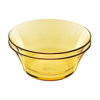 VISIONS 餐具 2头大号沙拉碗凉菜碗大汤碗耐热玻璃碗餐具套装 2个百丽23cm沙拉碗