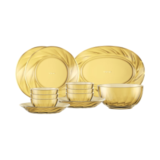 移动端、京东百亿补贴：VISIONS 晶炫螺纹玻璃餐具套装 12件套