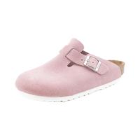 的的沃 Devo Life 软木鞋男女时尚包头鞋勃肯拖鞋休闲外穿拖鞋3624 粉色反绒牛皮 40 （拍小一码）