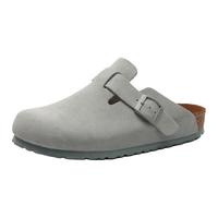 的沃 Devo LifeDevo软木鞋男女时尚包头鞋勃肯拖鞋休闲外穿拖鞋3624 鼠尾草绿反绒皮 40 （拍小一码）