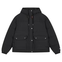 Champion冠军短款羽绒服女25冬季黑色工装风美式保暖