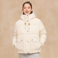 保暖服饰：Champion 短款羽绒服 25冬季黑色工装风美式保暖